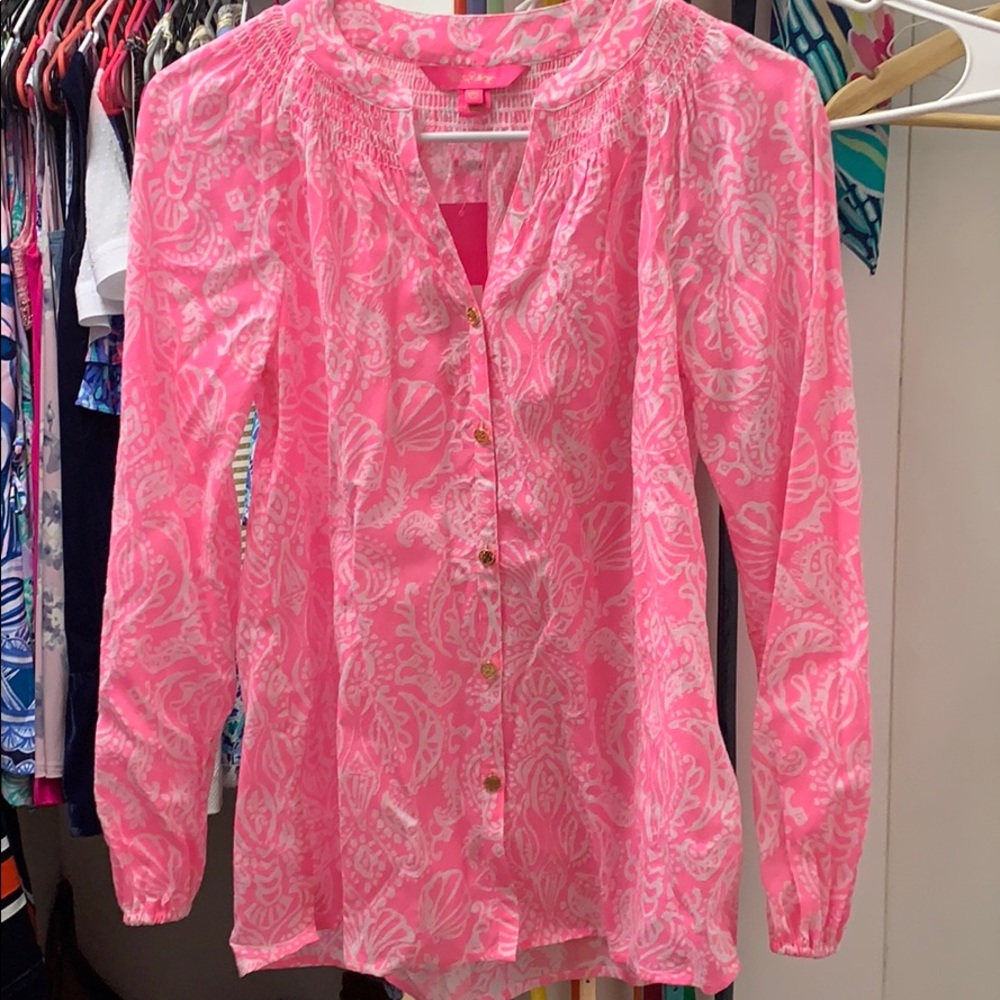 Lilly Pulitzer button front Elsa top